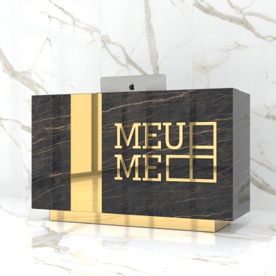 Lada recepcyjna Stone Design Noir Gold Comfort - 180 cm szerokości