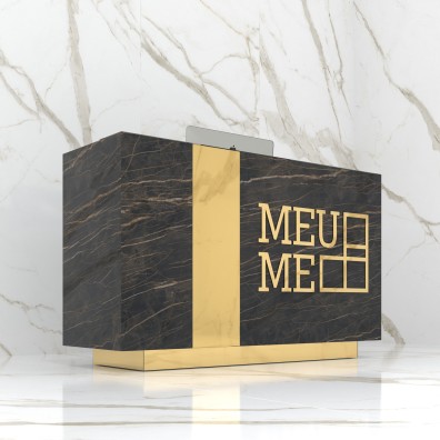 Lada recepcyjna Stone Design Noir Gold Comfort - 180 cm szerokości