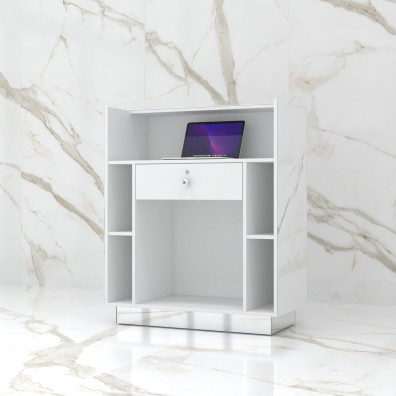 Reception desk STONE DESIGN Calacatta Standard - width 100 cm