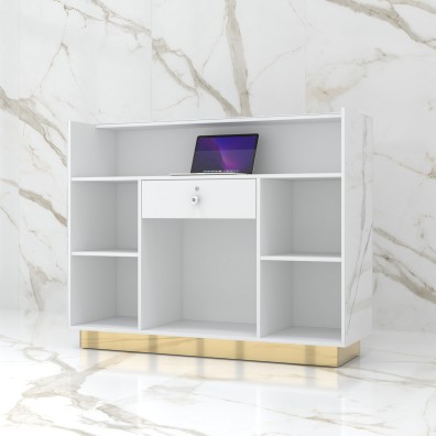 Reception desk STONE DESIGN Calacatta Standard  - width 150 cm