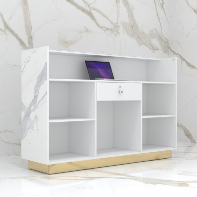 Reception desk STONE DESIGN Calacatta Standard - width 180 cm