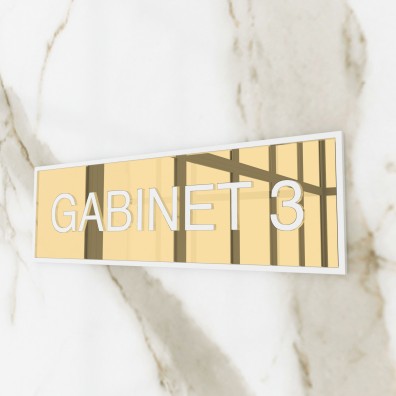 Plaques door GOLD LUX WHITE - Cabinet 3