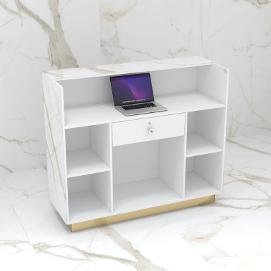 copy of Reception desk STONE DESIGN Carrara Gold Standard - width 140 cm