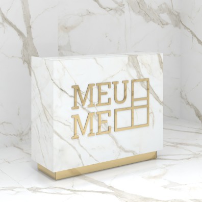 copy of Reception desk STONE DESIGN Carrara Gold Standard - width 140 cm