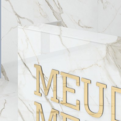 copy of Reception desk STONE DESIGN Carrara Gold Standard - width 140 cm